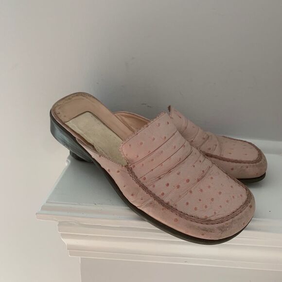 Y2K Nine West Texture Mule Dusty Rose Sz 9 - Picture 3 of 4